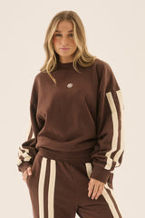 AJ Logo Sweatshirt Chicory Coffee