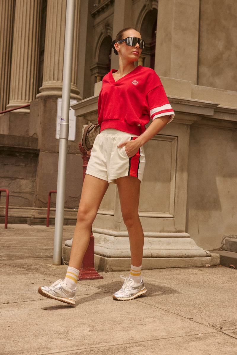 French Tennis Shirt Cherry