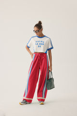 La Mer Stripe Pant Lobster Red