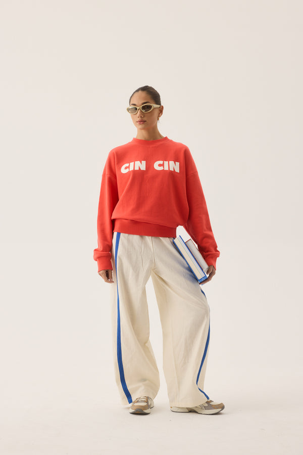 Cin Cin Sweatshirt Coral