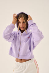 A James Zip Hoodie Lavender