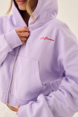 A James Zip Hoodie Lavender