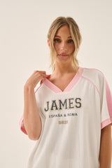 James College Waffle Tee Snow