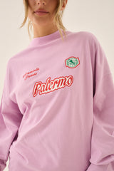 Palermo Oversized Long Sleeve Tee Pink Lavender