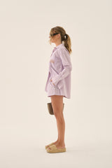 AJJA Stripe Short Lavender