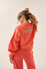 Palmera V Neck Sweatshirt Soft Coral
