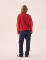 Aimes Shell Cardigan Deep Coral