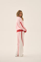Waffle Splice Sweatshirt Ballet Pink