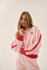 Waffle Splice Sweatshirt Ballet Pink