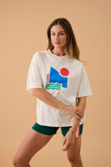 Sun Oversized Tee Warm White