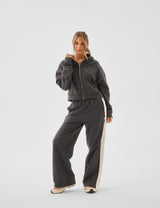 Zip Hoodie Washed Black