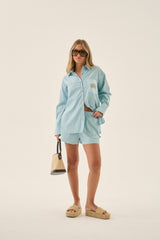 AJJA Stripe Short Sky Blue