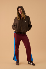 Sherpa Hooded Jacket Dark Chocolate