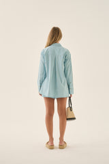 AJJA Stripe Shirt Sky Blue