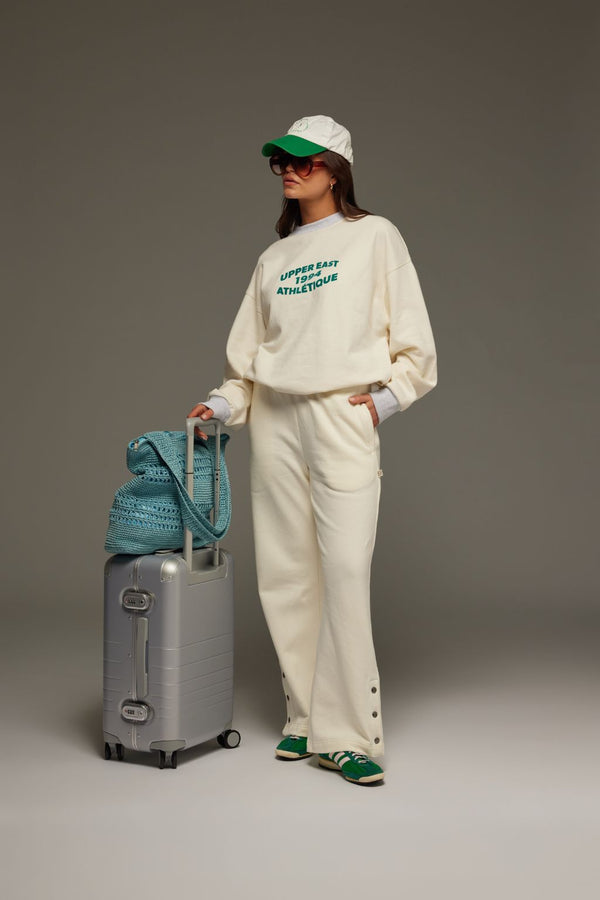 Snap Hem Trackpant Coconut