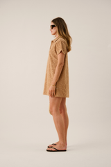 Cruise Terry Polo Dress Tan