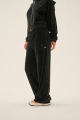 AJ Velour Trackpant Noir