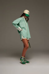 Club Cotton Shirt Green Stripe