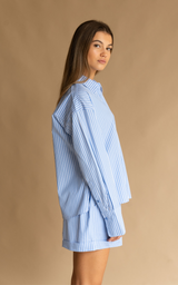 Holiday Shirt Blue Stripe