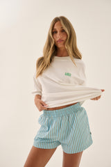 AJJA Stripe Short Sky Blue