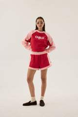 Retro Track Short Poppy Red