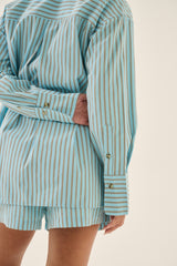 AJJA Stripe Shirt Sky Blue