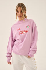 Palermo Oversized Long Sleeve Tee Pink Lavender