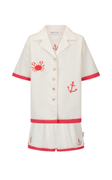 Del Mar Shirt Set Lobster Red