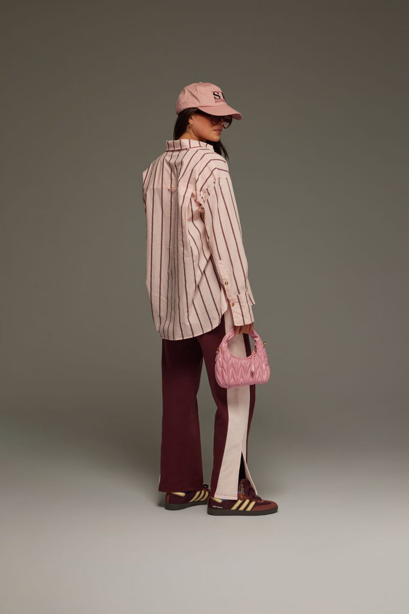 Alpine Cotton Stripe Shirt Light Blush
