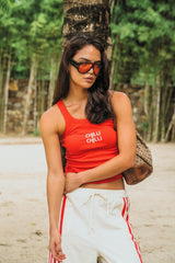 Chilli Knit Tank Poppy Red