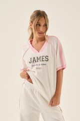 James College Waffle Tee Snow