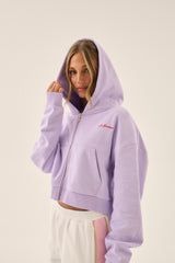 A James Zip Hoodie Lavender