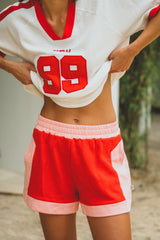 Retro Track Short Poppy Red