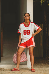 Retro Track Short Poppy Red