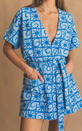 Sunseeker Terry Kimono Cornflower