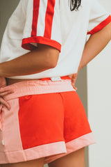 Retro Track Short Poppy Red