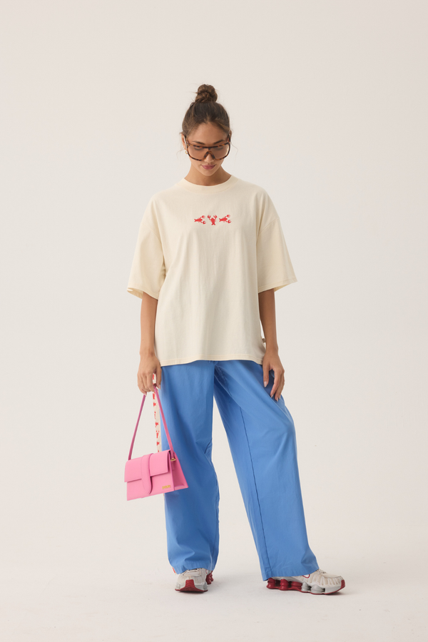 Lobster Oversized Tee Natural