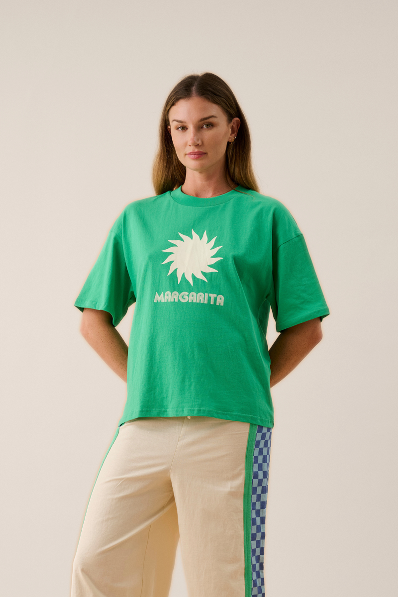 Margarita Oversized Tee Tropical Green