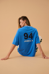 A James Oversized Tee French Blue