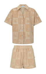 Seaside Terry Shirt Set Macadamia - New Arrival