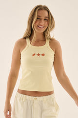 AJ Shell Tank Pastel Yellow