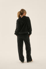AJ Velour Hoodie Noir