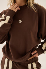 AJ Logo Sweatshirt Chicory Coffee