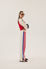 Stripe Sports Sheen Pant Snow
