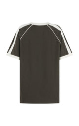 James College Waffle Tee Washed Black