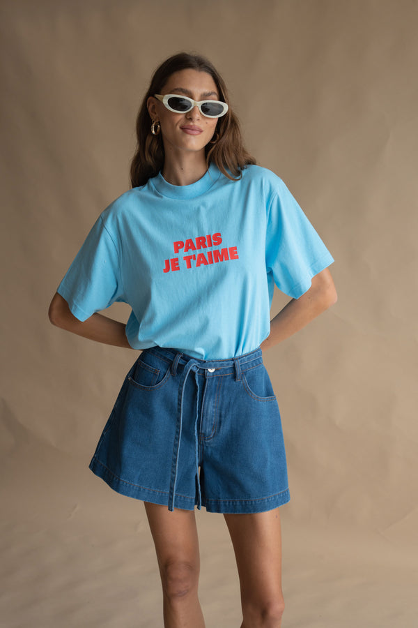 Je T'aime Tee Ice Blue - new arrival