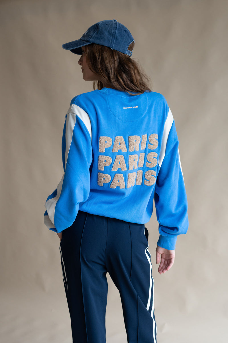 Paris Love Sweatshirt Blue