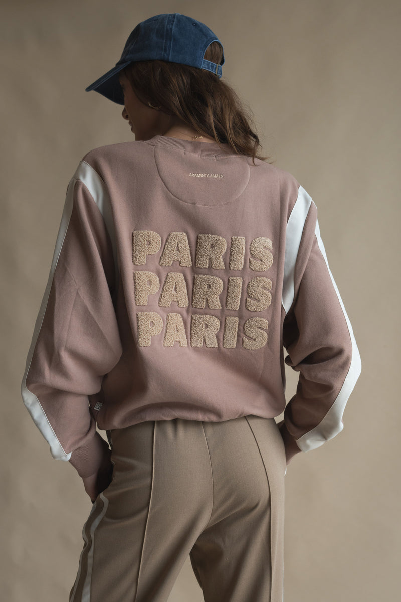 Paris Love Sweatshirt Tan