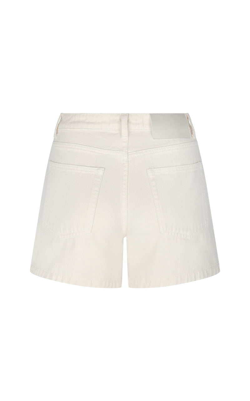 Capri Denim Short Cream