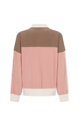 AJ Vintage Knit Sweatshirt Chocolate Pink